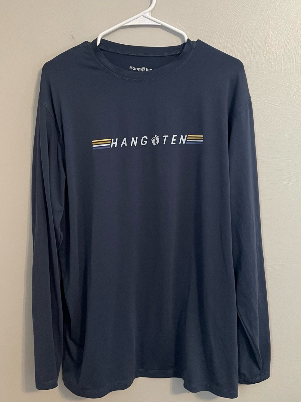 Hang Ten Men’s Navy Blue UV Protection Long Sleeve Short Size Large